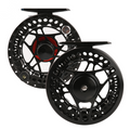 Moulinet à mouche Axon VAULT™ — aluminium 6061 T6 CNC, frein liège, large arbor noir et rouge