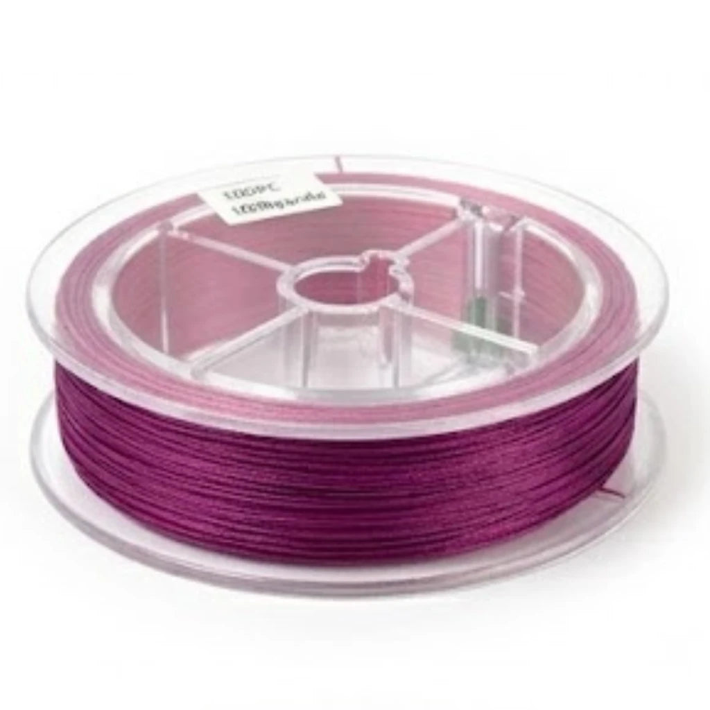 Backing Dacron pêche à la mouche Axon 20lb coloris mauve — backing résistant pour ouananiche et saumon atlantique