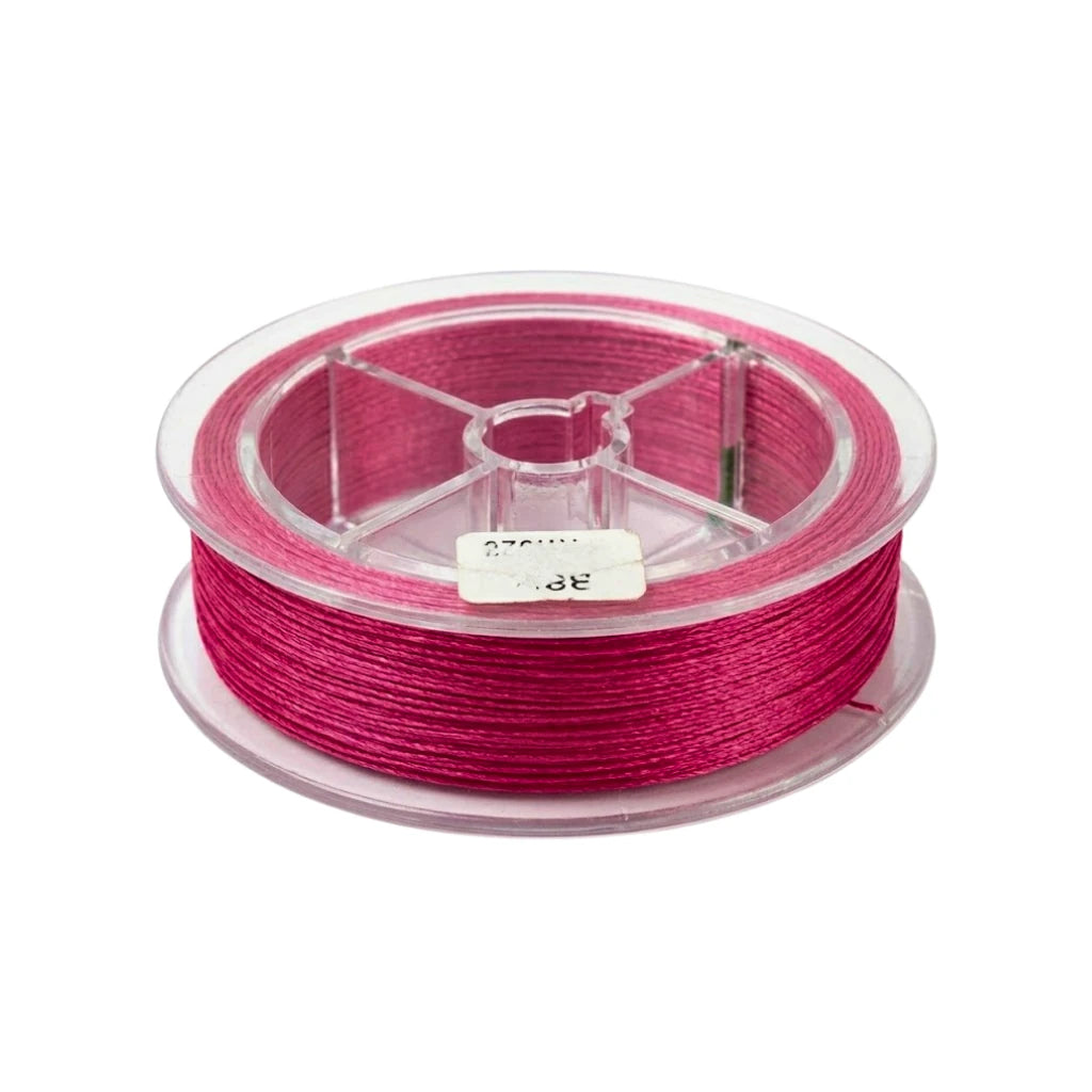Backing Dacron pêche à la mouche Axon 20lb coloris rose — tresse Dacron souple compatible tous moulinets