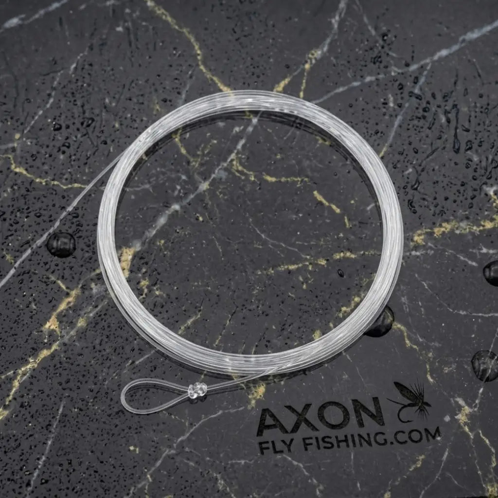 Bas de ligne fluorocarbone Axon 9ft avec boucle soudée — 0X à 7X pour truite pêche à la mouche