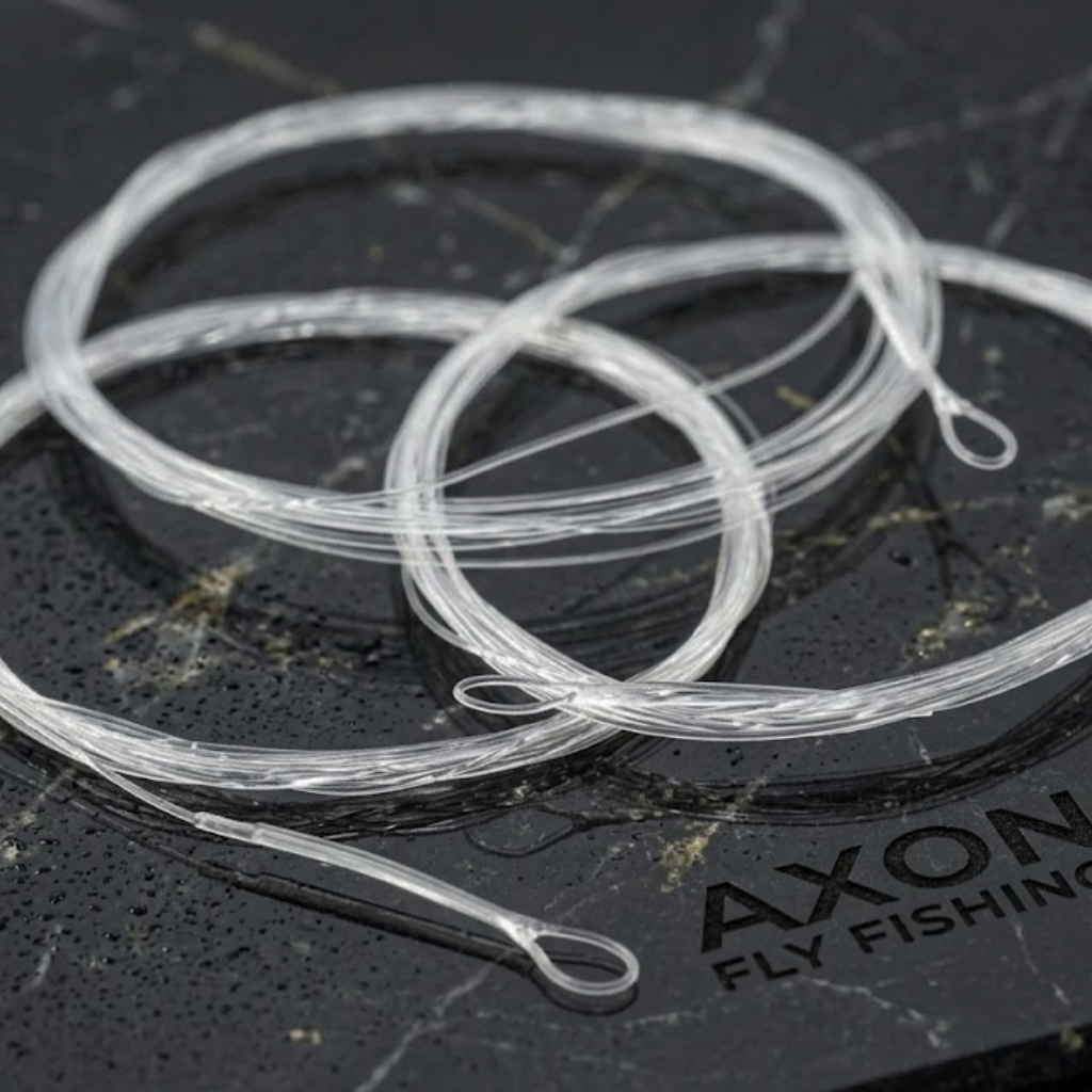Bas de ligne fluorocarbone boucles pré-formées pêche à la mouche sur marbre — Axon Fly Fishing