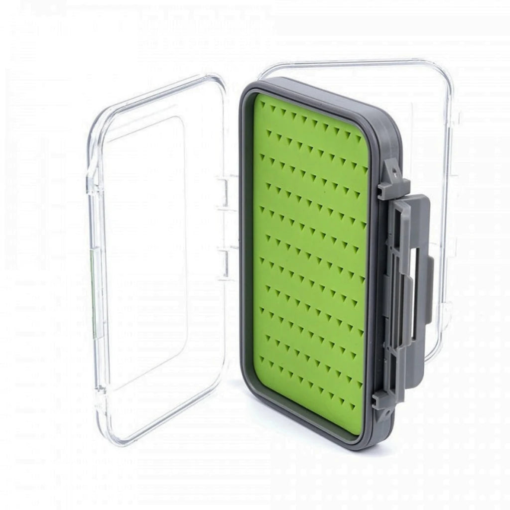 Boîte à mouches Axon OPTIK™ ouverte — joints d'étanchéité silicone double face, waterproof pêche à la mouche