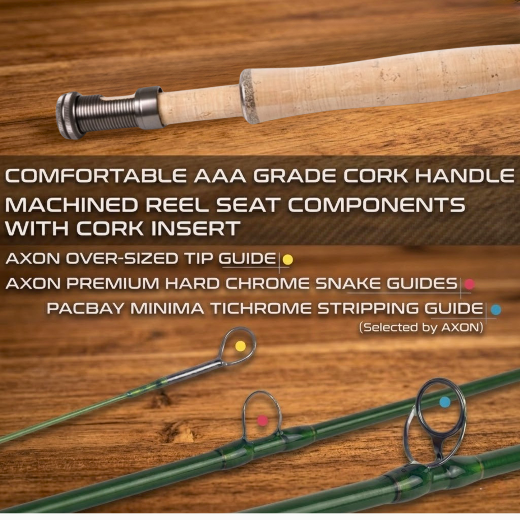 specification détaillé de la canne trout lite,vue sur anneau guides tichrome stripping guide snake guide poigné en liege haute qualite canne a moucher
