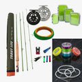 Kit complet pêche à la mouche débutant Axon Premier Lancer — canne Trout Lite, moulinet ALC, soie Perception, backing et coupe-fil