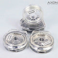 Trois bobines de tippet fluorocarbone Axon Saltwater 50 m en 12 lb, 16 lb et 20 lb pour la pêche à la mouche